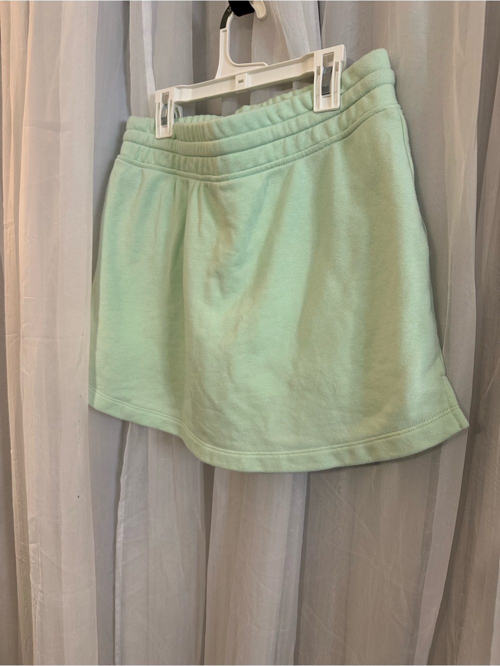 Rae Mode Women's Mint Drawstring Sweat Athletic Skort with drawstring waist - Picture 4 of 6